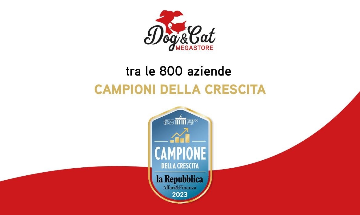 Dog&Cat Megastore tra le 800 aziende CAMPIONI DELLA CRESCITA
