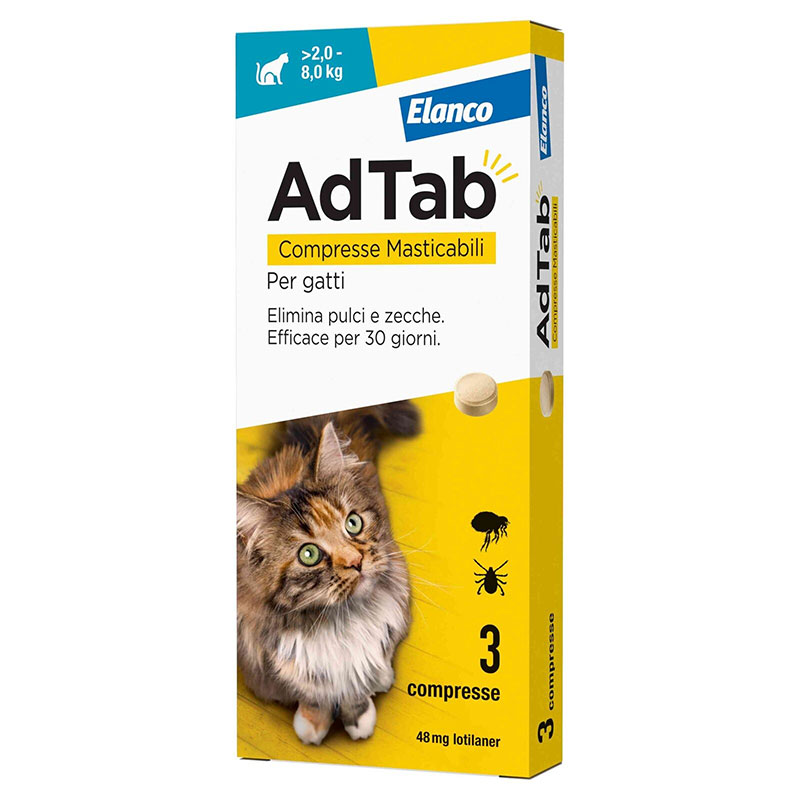 ELANCO ADTAB GATTO 3 COMPRESSE 2 8KG