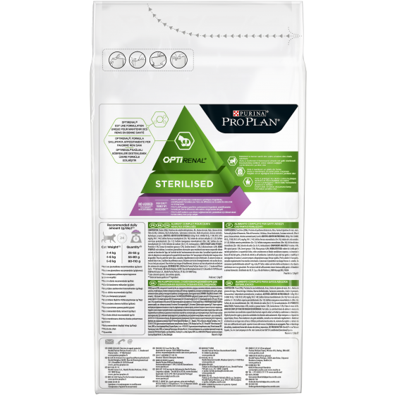 PRO PLAN CAT STERILISED RENAL TACCHINO