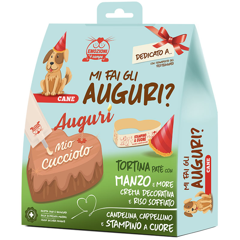EMOZIONI 4 ZAMPE CANE 100G GLI AUGURI KIT MANZO