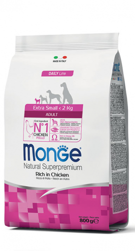 MONGE XSMALL ADULT POLLO