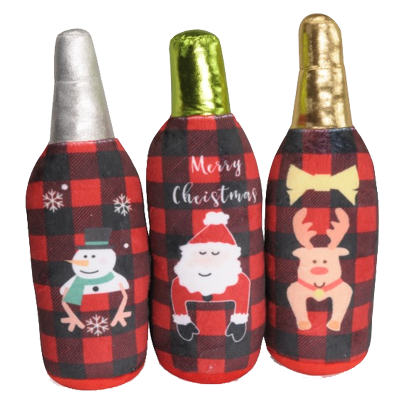 CAMON XMAS GIOCO CANE BOTTIGLIA NATALIZIA 26CM