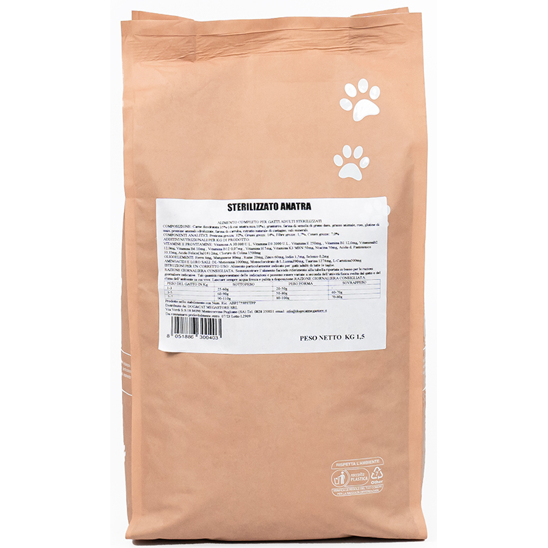 DOGCAT GATTO SUPER TASTE 1.5KG STERIL ANATRA