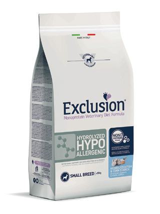 EXCLUSION DIET 2KG HYPOALLERGENIC SMALL HYDROLIZ