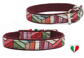 COLLARE GEOMETRICO BORDEAUX 
